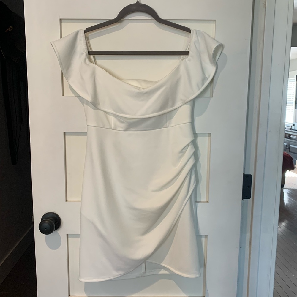 Lulus off-the-shoulder bodycon mini dress